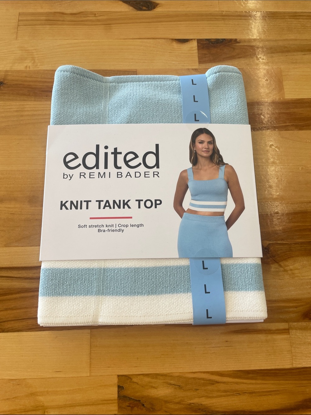 edited by REMI BADER Light Blue Knit Tank Top